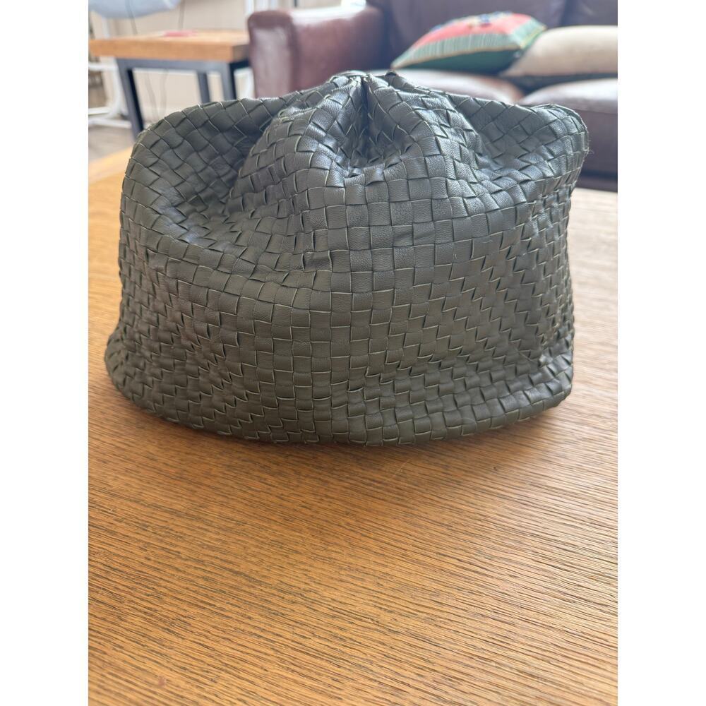 Cleobella Nia Woven Handbag Clutch Olive Green Hobo Slouchy - Picture 4 of 13